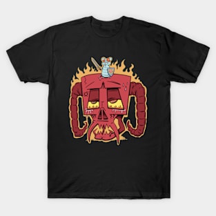 Hero Mouse Slays Skull Demon T-Shirt